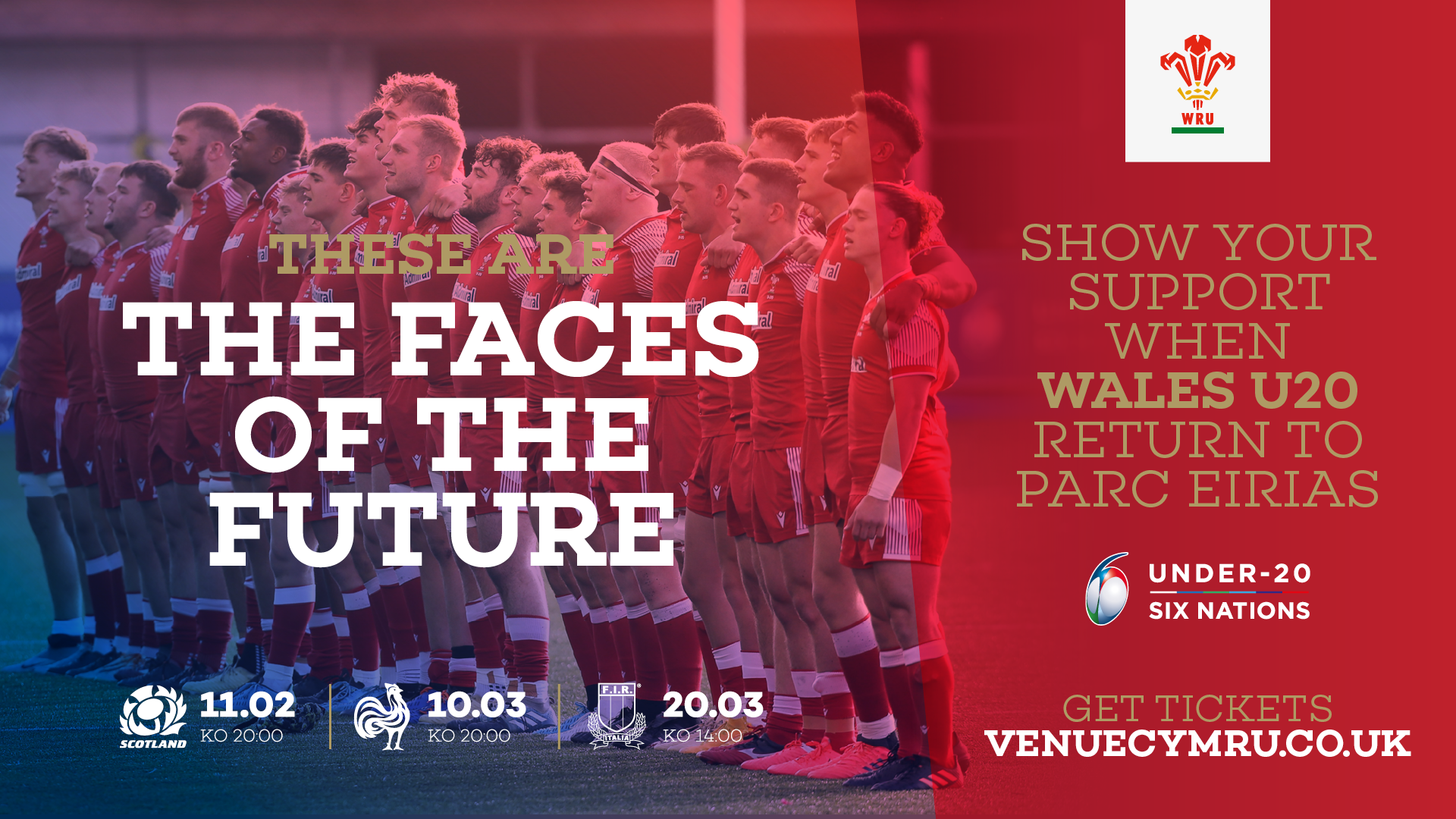 Wales U20s Hospitality Packages